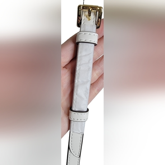 Nwt Michael Kors satchel white and gold Purse - Picture 14 of 15